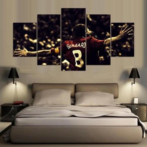 5 Panel Hd Liverpool Fc Print Wall Art Canvas Paintings For Living Room & Bedroom Background Home Modern Decoration Painted