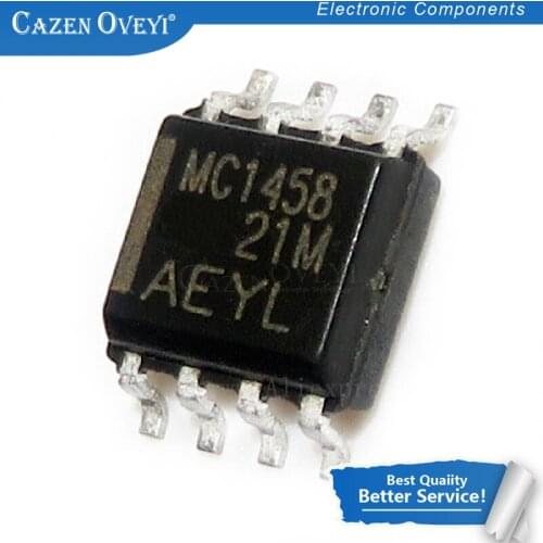 50pcs/lot MC1458DR MC1458D MC1458 SOP-8 In Stock
