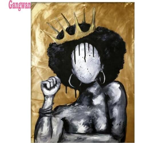 5D Diy Diamond Painting abstract African woman Diamond Mosaic Full Square round drill Diamond Embroidery people Cross Stitch art