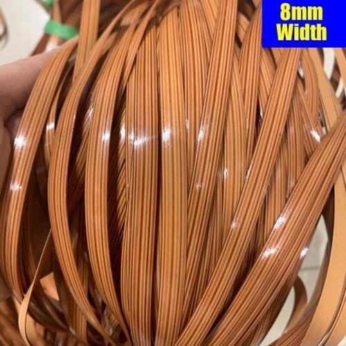 8mm 500g 5 Lines Red-Brown Gradient Flat Synthetic Rattan Material Roll Home Knit Repair Furniture Chair Seat Table Baset Decor