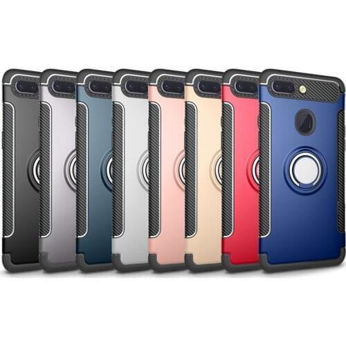 Phone Case For OPPO Find-X with Metal Ring Car Holder Shockproof Magnetic Protection Phone Cover