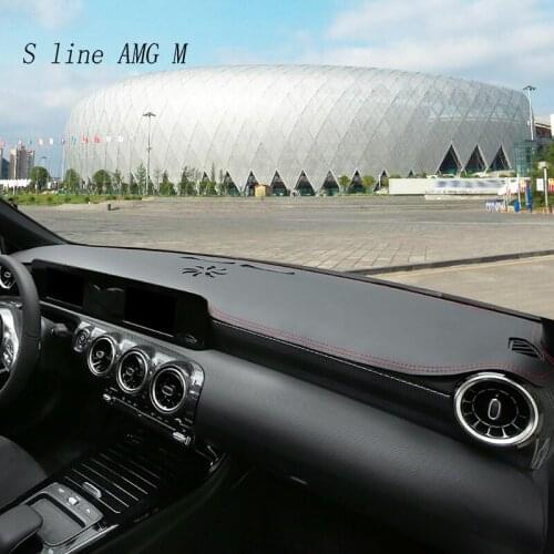 Car Styling Dashboard Mat Protective Pad Shade Cushion Covers Stickers trim For Mercedes Benz A Class A180 A200 Auto Accessories