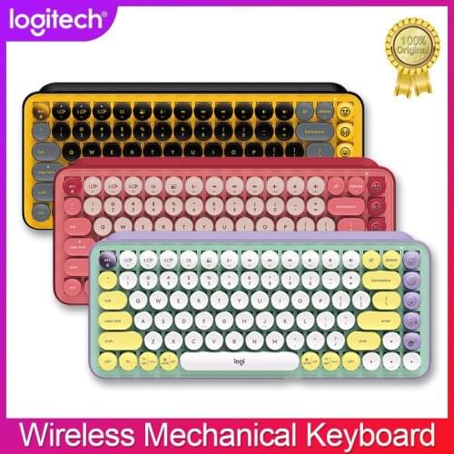 Logitech POP KEYS Wireless Portable Mechanical keyboard Bluetooth TTC Tea shaft Suitable for ipad office gaming laptop