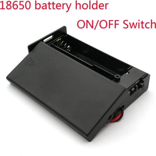 18650 Battery Storage Case 3.7V For 2x18650 Batteries Holder Box Container 2x18650 Batteries Holder Box 2 Slots ON/OFF Switch