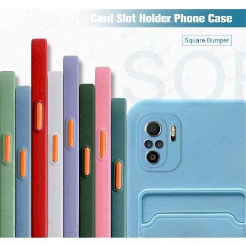 For Xiaomi 11i Case Soft TPU Card Wallet Matte Phone Cover On Xiomi Xaomi Xiami Mi11i Mi 11 i Camera Shockproof Protective Coque