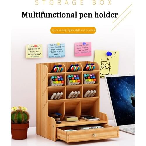 Chinese style pen holder retro storage box Nordic creative fashion lovely woman INS office desktop personality simple