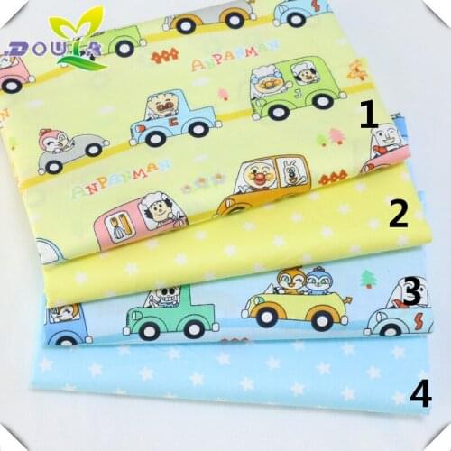 Cotton print cartoon car cloth baby baby bedding fabric bed linen cushion cotton fabric