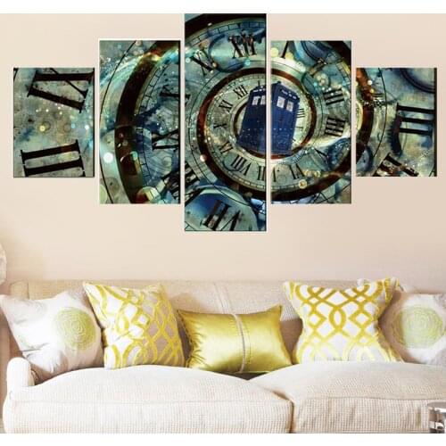 Canvas picture Doctor Who Tardis Time Machine poster wall painting prints wall art For Living Room Framework Artwork Home decor