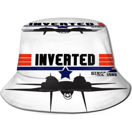 Inverted Since 1986 F14 Tomcat Flat Top Breathable Bucket Hats F14 Tomcat 80S 80S Movies Because I Was Inverted Because I Was