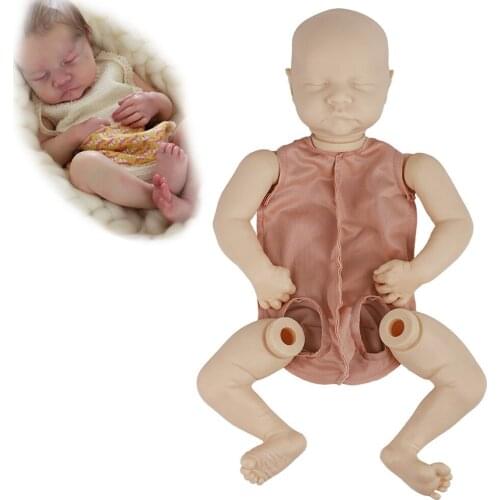 NEW Baby Reborn Doll 20 Inches Lifelike Newborn Reborn Baby Dolls Kit Vinyl Unpainted Unfinished Doll Parts DIY Blank Doll Kit