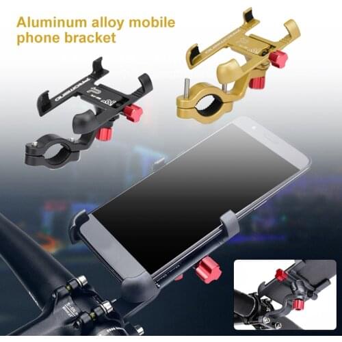 360 Rotation Bike Phone Holder Bracket Aluminum Motorcycle Handlebar Mobilephone Support Stand GPS Holder Clip