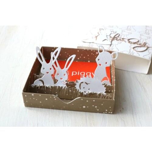 Mmao Crafts Metal Steel Cutting Dies New Rabbit fox deer hedgehog Stencil For DIY Scrapbooking Paper/photo Cards Embossing Dies