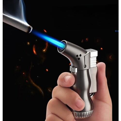 Refillable Small Gourd Straight Into The Windproof Torch Aromatherapy Moxa Igniter Metal Small Welding Torch Airbrush Lighter