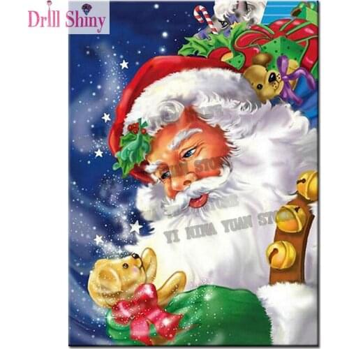 Diamond Painting Full Square 5D Icon Diamond Embroidery Santa Claus gift Mosaic Rhinestone Pattern Decoration DIY Painting