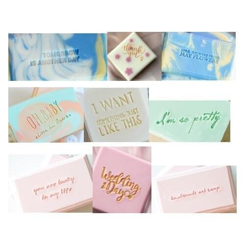 Natural handmade soap acrylic seal Mini DIY natural organic glass stamp chapter