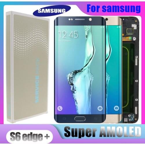 ORIGINAL SUPER AMOLED G928 LCD with frame for SAMSUNG Galaxy s6 edge plus Display G928 G928F LCD Touch Screen Digitizer Assembly