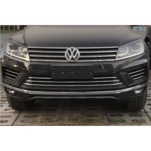 ABS Front and rear fog lamps decorative strip frame laminate car lamp exterior trim refit For Volkswagen touareg 16-18