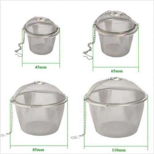 Practical Tea Ball Spice Strainer Mesh Infuser Filter Stainless Herbal 4.5cm