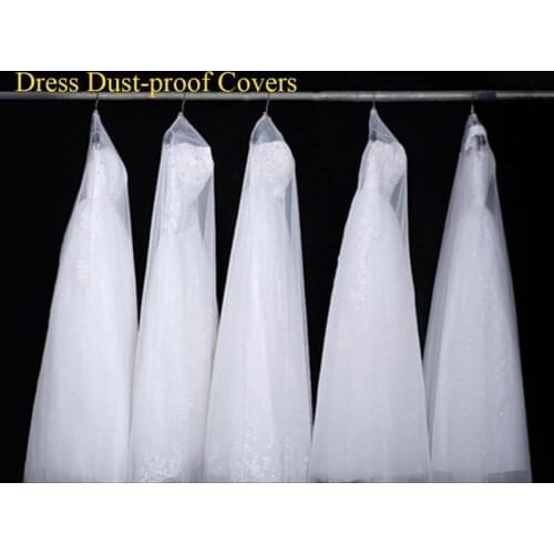 160/180/200cm Transparent Tulle Dust Cover Clothes Wedding Dress Garment Bridal Gown Protector Mesh Yarn