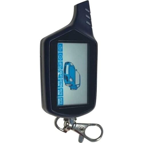 2 way B9 LCD Remote Control Key chain for Russian Vehicle Security Car Alarm System Twage Starline B9 Keychain Fob Engine Start