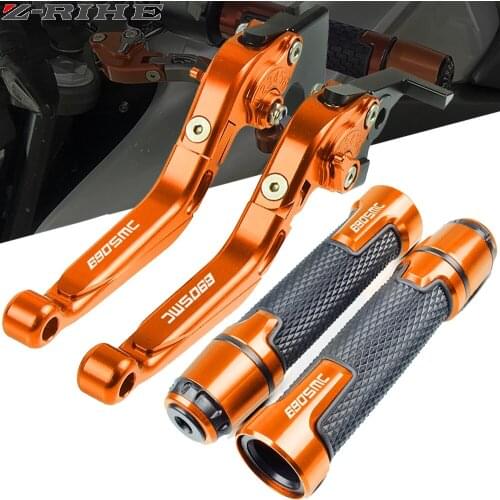 For 690 SMC R 690 SMCR 690SMC R 2014-2017 Motorcycle Adjustable Folding Extendable Brake Clutch Levers Handlebar Hand Grips
