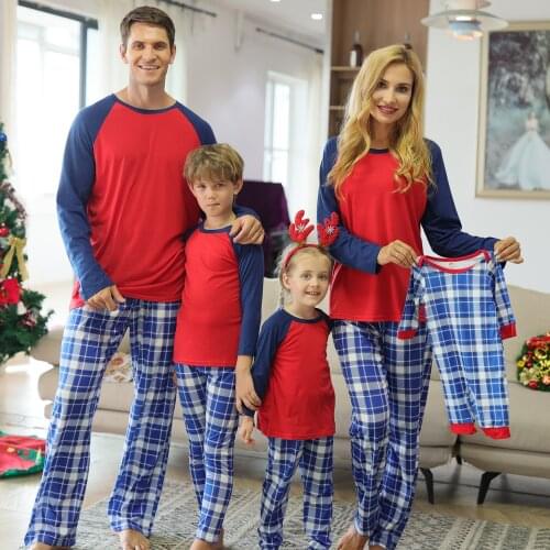 Christmas Family Matching Homewear Mother Kids Sleepwear Autumn Dad Son Parent-Child Nightwear Child Long Sleeved Casual Pyjamas