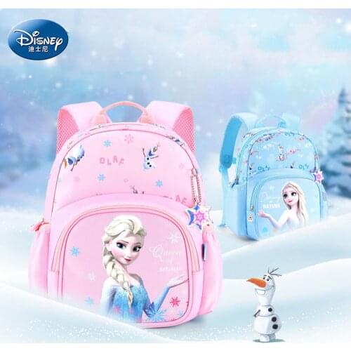 Blue Disney School Bag Cute Cartoon Anime Pattern Boy Girl School School Bag Women Child Elementary Kindergarten School Backpack