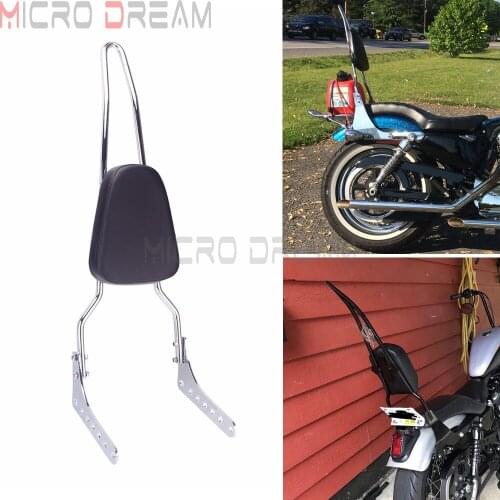 Motorcycle Passenger Backrest Sissy Bar W/ Cushion Pad For Harley Softail FLSL FLDE Heritage Classic FLHC Street Bob FXBB 18-20