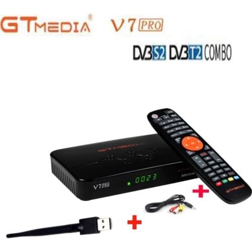 Satellite TV box GTMEDIA V7 Pro DVB S/S2/S2X/T/T2 Decode optional USB WiFi vs gt media v7 plus