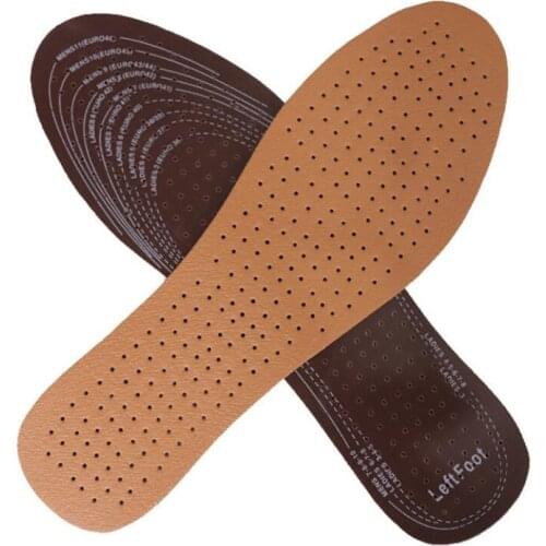 Cut Size Ultra Thin Breathable Leather Shoe Insoles Large Size Absorb Sweat Deodorant Replacement Inner Soles Shoe Insole Pads