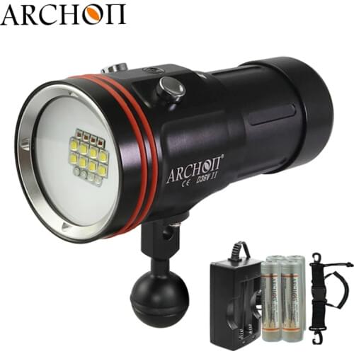 ARCHON D36V-II UPDATE D36V W42V Diving Flashlight Underwater Video Photographing Fill Light 18650 lantern Torch Diving Light