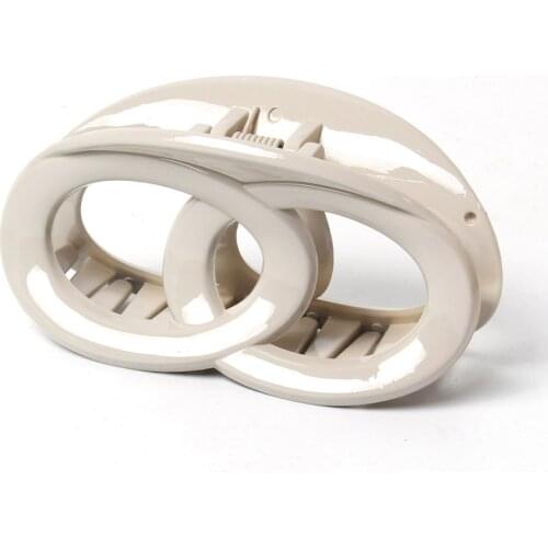 Plastic Hair Claw Clips For Women Light Color Hollow Oval Shape Hair Claw Clamps For Hair Ponytail Catching Clamps Hairwear