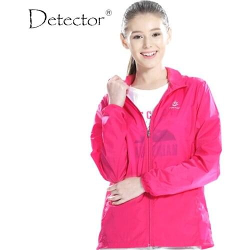 Detector Women Outdoor UV Anti Protection Windbreaker Ultralight Waterproof Camping Hiking Jacket Thin Sport Coat