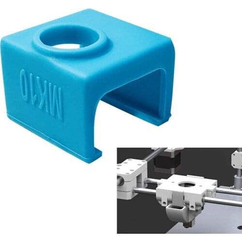 1pc Silicone Sock Cover For MK10 3D Printer Aluminum Heater Block Part