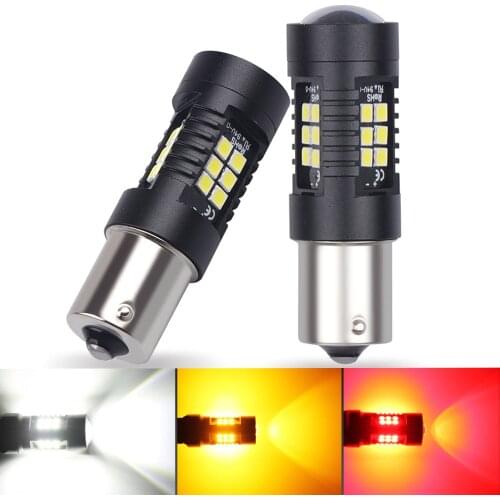 2pcs S25 1156 Bau15s Py21w P21w Ba15s Led Car Lights Bulb Turn Signal Lamp 1157 Bay15d P21/5w Red Brake Light LED 12V Canbus Led