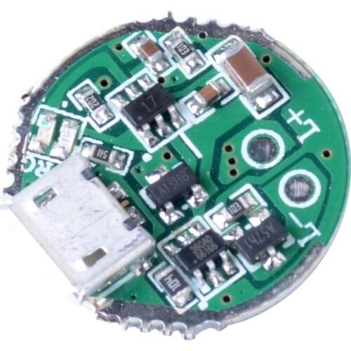 20mm 3-Mode 2.5-4.2V circuit driver board 5V micro USB charging drive board for T6 U2 L2 18650 26650 LED Flashlight torch light