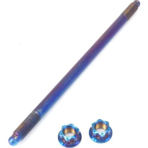 260mm M12x1.25mm Burn Blue GR5 Titanium Bottom Bracket For Motorcycle