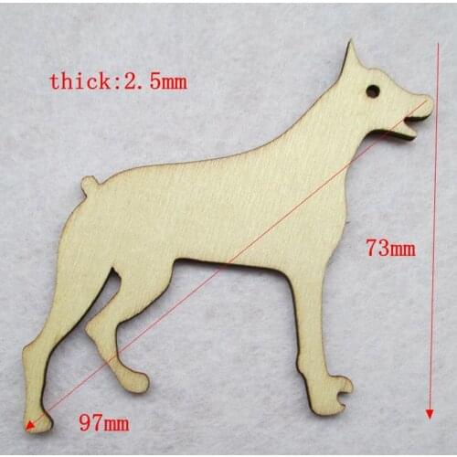 30 PCS fierce Wolf DIY wood cutting arts and crafts 97*73mm Wedding decoration children teaching supplies 1123