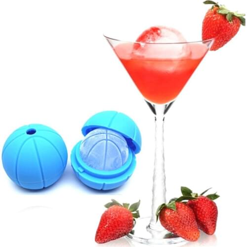 3D Basketball Ice Cube Silicone Molds Chocolate Fondant Cake Decorating Tools Round Resin Ice Moulds for Bar Color Random