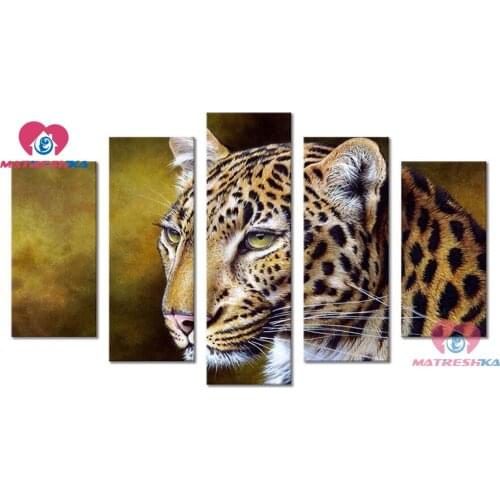 5d diamond-painting Diamond embroidery leopard animal Multi-painting Diamond mosaic full drill square/round rhinestones pictures