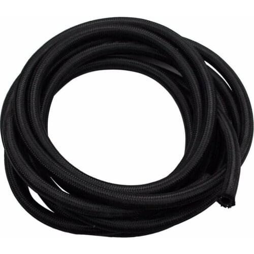 8 AN 8 Universal fuel hose Oil hose Oil pipe fitting hose Kit Stainless Steel Braided hose(black)