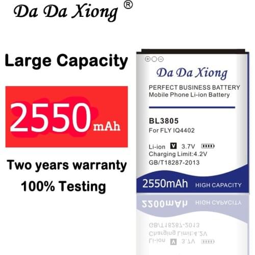 New High Quality BL3805 2550mAh Phone Battery for For Fly IQ4404 IQ 4404 BL 3805 Mobile Phone Replacement Rechargeable batteries