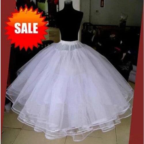 White 3 Layers Wedding Accessories Petticoats For Wedding Dress Tulle Underskirt Ball Gown Petticoat Skirt No Hoops
