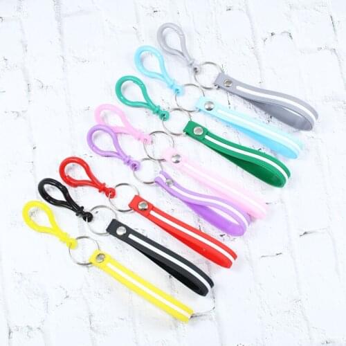 FREE SHIPPING by FEDEX 100pcs/lot 2020 Cheap Silicone Keychains Key Strap Silicone Keyrings for Gifts
