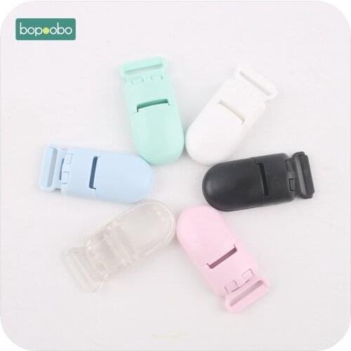 Bopoobo Pacifier Clips Safe Baby Plastic Pacifier Clips 5pcs Infant Soother Hold Non-toxic Material Baby Teethers DIY Crafts