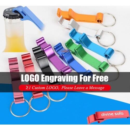50pcs Personalized Customized Key Chain Brewery Keepsake Engraved Bottle Openers Wedding Favors Gift Hotel Restaurant Logo