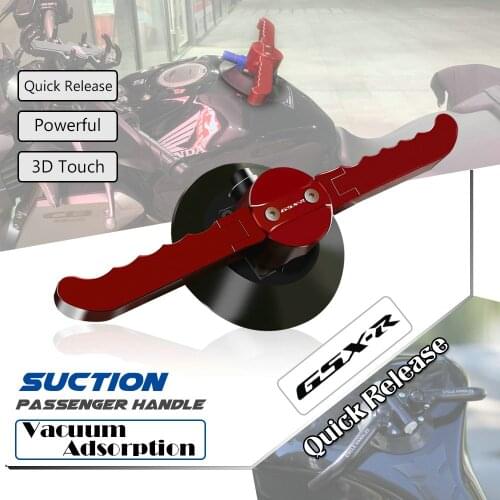 Quick Release Vacuum Hand Pump Suction Cup Passenger Handgrips Tank Grab Bar Handle Armrest for SUZUKI GSXR 600 750 1000