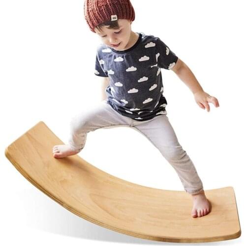 Childrens Wooden Balance Board Toys Intelligence Training Seesaw Sports Games Wooden Balance Board Yoga Practice Bending Board