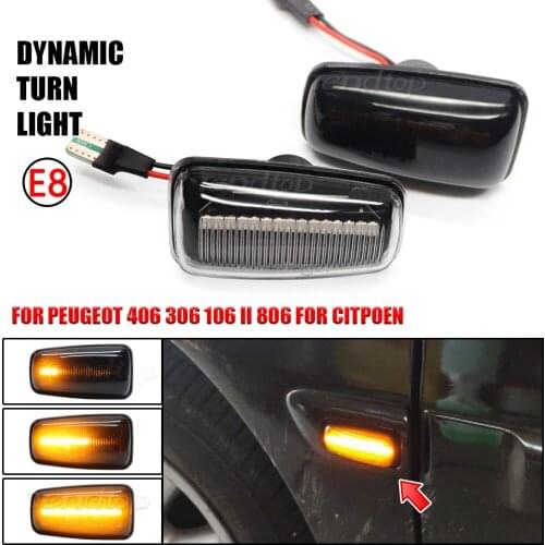 Dynamic Turn Signal Light Side Repeater Lamp For Peugeot 306 106 406 806 Expert Partner For Citroen Berlingo Jumpy Saxo Xantia