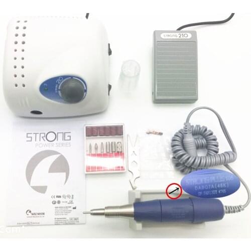 Authent 65W 45000 RPM electric nail drill sharp 210 105L 2.35mm model manicure pedicure nail file little nail art equipment